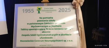 70- lecie Zespołu Ogólnokształcącego w Józefowie